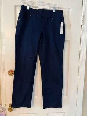 Purple & More  Dark Navy Straight-Leg Pull-On Jeans